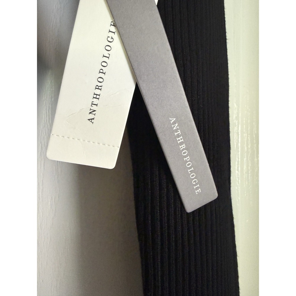 Anthropologie Long Sleeve Crisscross Knit Maxi Dress Black S NWT $228 - Picture 7 of 16